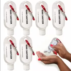 667844-6PC ALLTOPBARGAINS Sanitizer Gel Travel Bottle Carrier