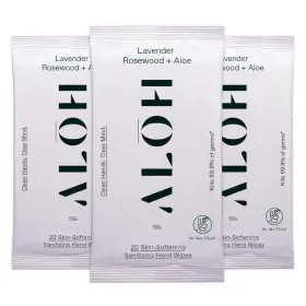 850030721648 ALO Lavender Rosewood Aloe Sanitizing Wipes