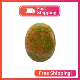 BV-O6TM-4Y95 AMAZING GEMSTONE Unakite Crystals Healing Palm