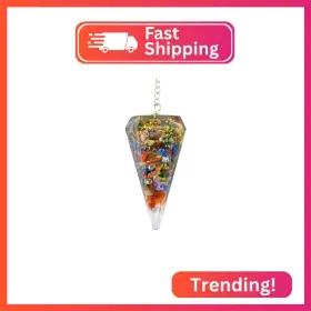 Amazing Gemstone Hu-kpu8-mn4g Multi Chakra Orgone Crystal Pendulums For Divination And Dowsin
