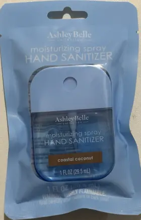 Ashley Belle Ab747151 Moisturizing Spray Hand Sanitizer 70% Alcohol Coastal Coconut 1 Oz