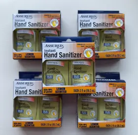 989320 ASSURED Sanitizer Bottles Lemon Scent Kills Germs