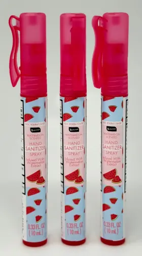 B Pure 049696127097 3 New Watermelon Scented Hand Sanitizer Spray Clip Infused Extract 10ml