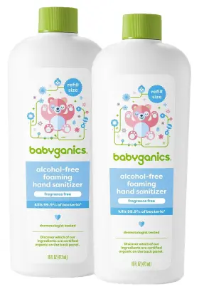 B00P2SHA26 BABYGANICS Alcohol Foaming Sanitizer Pack Formula