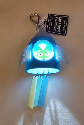 Spaceship BATH BODY WORKS Pocketbac Holder Keychain Bbw Light