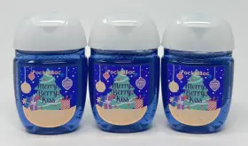 Bath & Body Works 667542758396 3 And Merry Berry Kiss Pocketbac Anti Bacterial Hand Gel Sanitizer