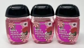 Bath & Body Works 667543411337 3 And Love Peace Peppermint Pocketbac Anti Bac Hand Gel Sanitizer