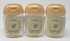 Bath & Body Works 667545520044 3 And Merry Bright Sparkling Icicles Pocketbac Hand Gel Sanitizer