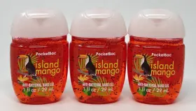 Bath & Body Works 667546275004 3 Rare Island Mango Pocketbac Anti Bacterial Hand Gel Sanitizer