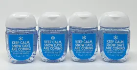 Bath & Body Works 667547218642 4 Rare Keep Calm Snow Day Blue Sage Pocketbac Hand Gel Sanitizer