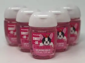 Bath & Body Works 667547747128 5 And Sweet As Strawberries Pocketbac Anti Bac Hand Gel Sanitizer