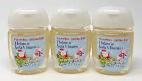 Bath & Body Works 667548360814 3 Santa Unicorn Berry Pocketbac Anti Bacteria Hand Gel Sanitizer