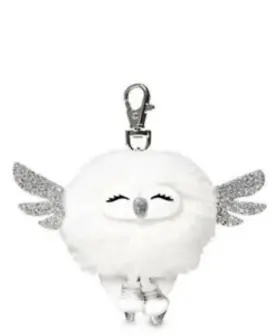667551889999 BATH BODY WORKS Furry Snow Skating Owl Pom #3