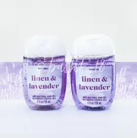 SET-OF-2-GIFT-SET BATH BODY WORKS Linen Lavender Pocketbac