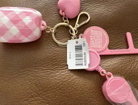 667559289784 BATH BODY WORKS Pink Light Up Tool Keychain Gel