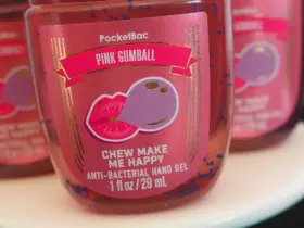 667559293408 BATH BODY WORKS Pink Gumball Pocket Bac Gel Pack #2