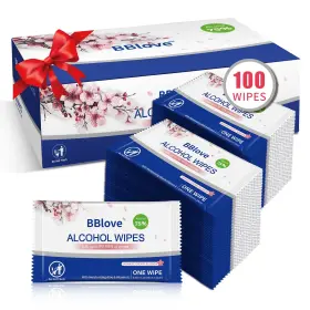 Bblove Bb-jcb-100wipes 75% Alcohol Wipes 100 Count Individually Wrapped Hand And Surface Sanitizing