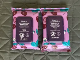 198926011337 BIOPURE Sugar Plum Anti Bacterial Wipes