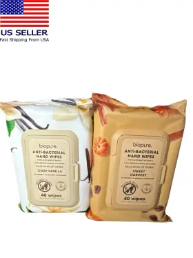 BP2914DT BIOPURE Antibacterial Wipes Vanilla Sweet Harvest