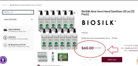 633911831342 BIOSILK Aloe Vera Moisturizing Sanitizer Spray #3