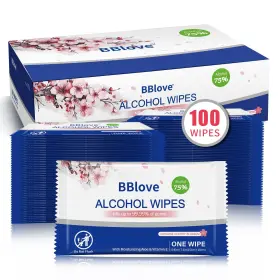 Bodybeau Bd-100wipes-fba Individually Wrapped Alcohol Wipes 100 Count 75% Ethyl Hand Saniti