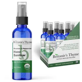 075363001728 BRITTANIES THYME Travel Sanitizer Spray Rosemary