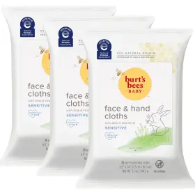 C44-B00A49442W BURTS BEES Baby Cloths Unscented Cleansing
