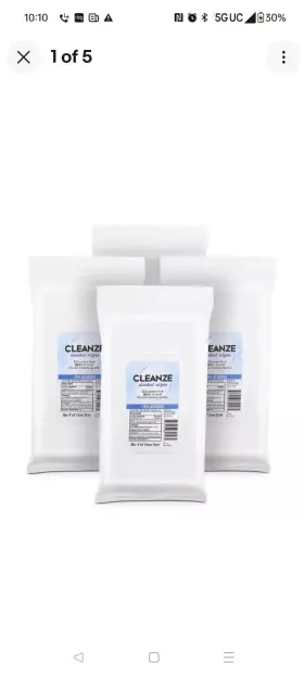 742797908366 CLEANZE Alcohol Contains Wipe