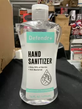 190430038954 DEFENDR Unscented Gel Sanitizer Alcohol