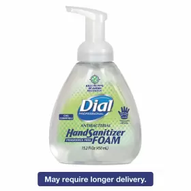 DIA06040EA DIAL Antibacterial Foaming Sanitizer Pump Bottle