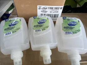 Dial Professional 17000 19032 Hand Sanitizer Gel Refill 3 Pack 1l Fragrance Free Nsf E3 F/s
