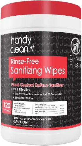 F3154 DIAMOND WIPES Handyclean Rinse Sanitizing Cleaner