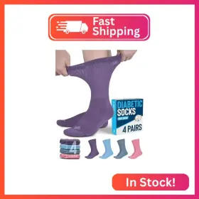 Doctors Select 517lxl005 Diabetic Socks For Women And Men - 4 Pairs Non Binding D