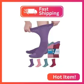 Doctors Select 517lxl006 Diabetic Socks For Women And Men - 4 Pairs Non Binding D