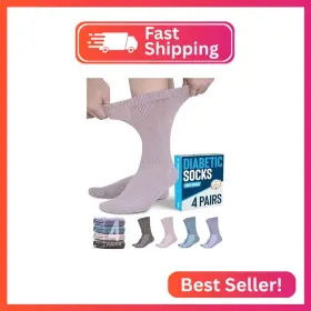 Doctors Select 517sm007 Diabetic Socks For Men And Women - 4 Pairs Neuropathy Fo