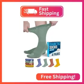 Doctors Select 517sm008 Diabetic Socks For Men And Women - 4 Pairs Neuropathy Fo