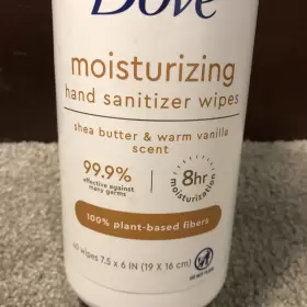 68907409 DOVE Moisturizing Sanitizer Wipes Shea Butter Scent #2