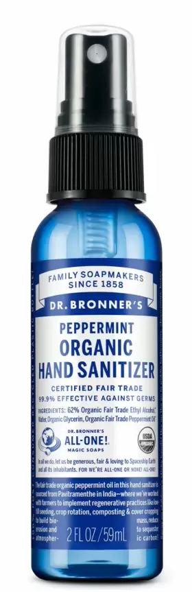 83990 DR. BRONNER Bronners Peppermint Sanitizer