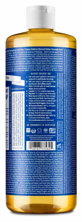 629721876338 DR. BRONNERS Magic Soap Castile Peppermint Body #2