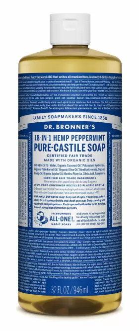 629721876338 DR. BRONNERS Magic Soap Castile Peppermint Body