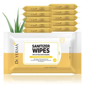 FRESH10 DR. YERMA Alcohol Sanitizer Wipes Aloe Vera Pack