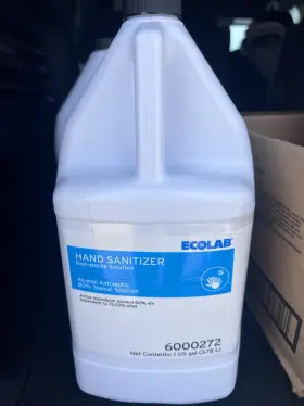 Ecolab 6000272 Hand Sanitizer 80% Alcohol Clear 1 Gallon