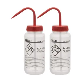 CHWB1010PK2 EISCO Wash Bottles Acetone Labeled Chemical