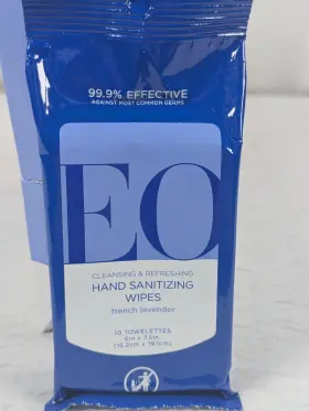 636874120249 EO Sanitizing Wipes French Lavender Pack