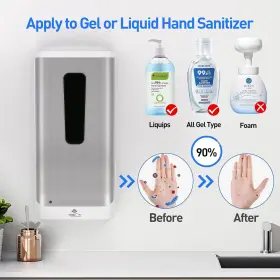 1308 ERUULE Touchless Wall Steel Sanitizer Dispenser #3