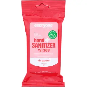 Everyone 74770 Hand Sanitizer Wipes Ruby Grapefruit 15 Ct