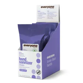 1117028 EVERYONE FOR BODY Sanitizer Wipes Pack Lavender Aloe