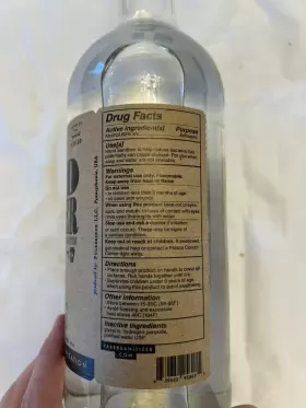 659682958071 FABER DISTILLING CO Glass Bottle Sanitizer #2