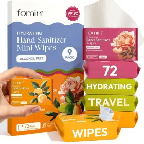 850079822344 FOMIN Mini Sanitizer Pack Wipe