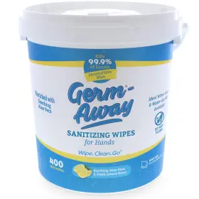 BU5003 GERM-AWAY Sanitizer Plant Based Antibacterial Wipes